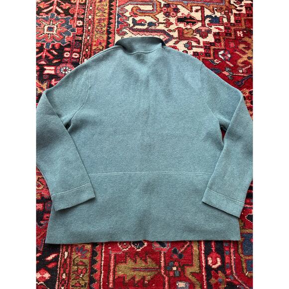 Poetry Organic Cotton Collared Cardigan Jacket Button Up Aqua Blue Size 6/Small - Picture 8 of 8